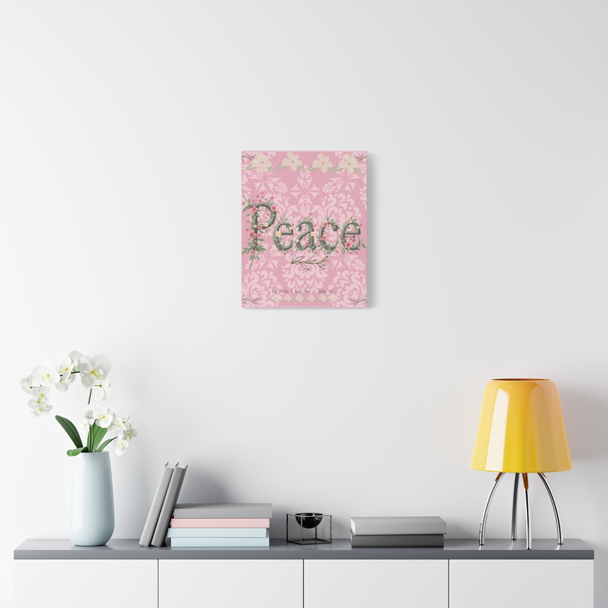 Canvas Art "Peace" Damask