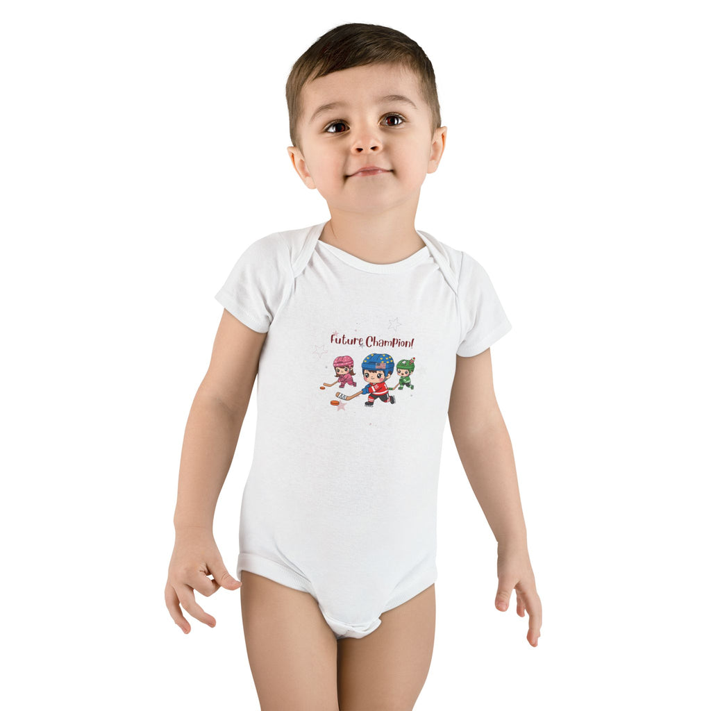 Future Champions Baby Onesie – Hockey Stars & Dreams – Unisex Baby Bodysuit