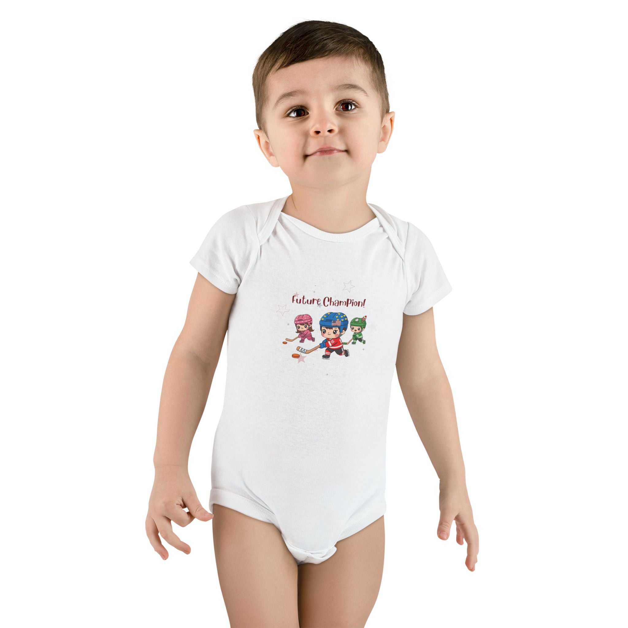 Future Champions Baby Onesie – Hockey Stars & Dreams – Unisex Baby Bodysuit