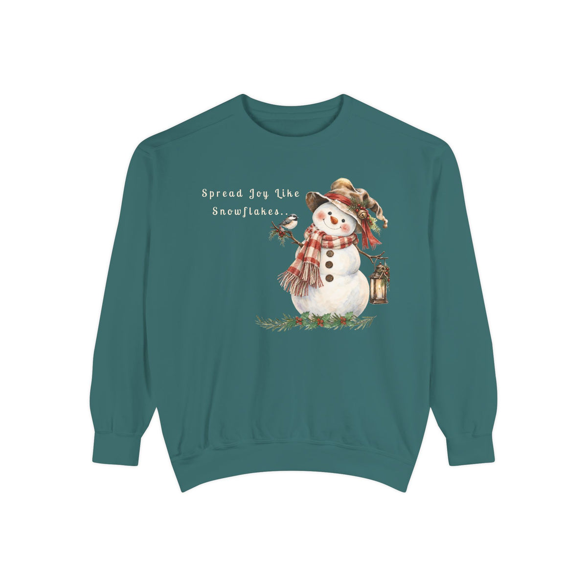 Spread Joy Like Snowflakes | Comfort Colors Snowman Sweatshirt