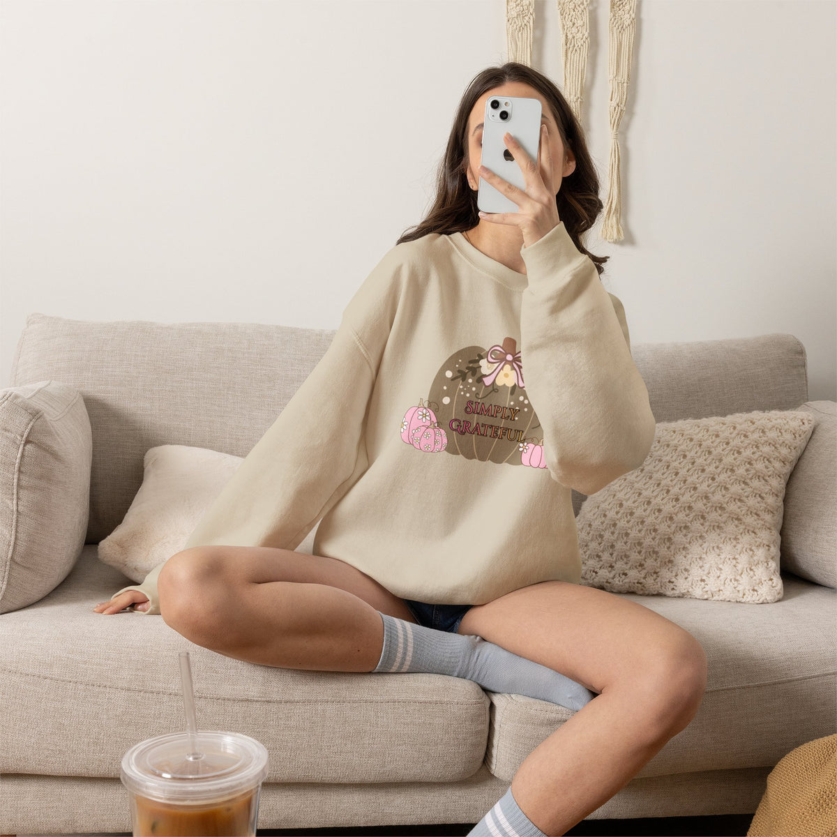 Simply Grateful:  Women's Thanksgiving™ Crewneck Sweatshirt