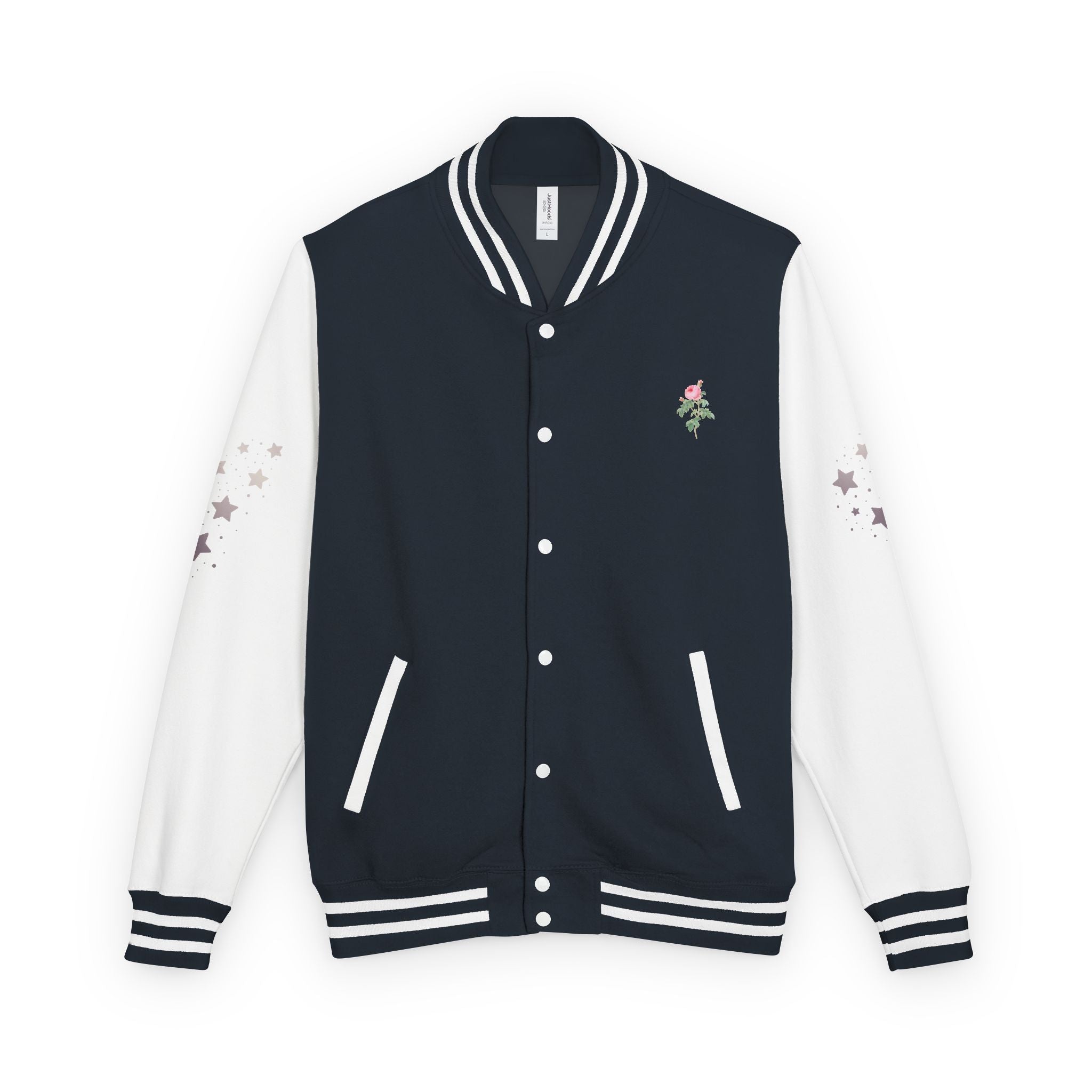 Under God | Watercolor Flag & Roses Varsity Jacket Adult Female