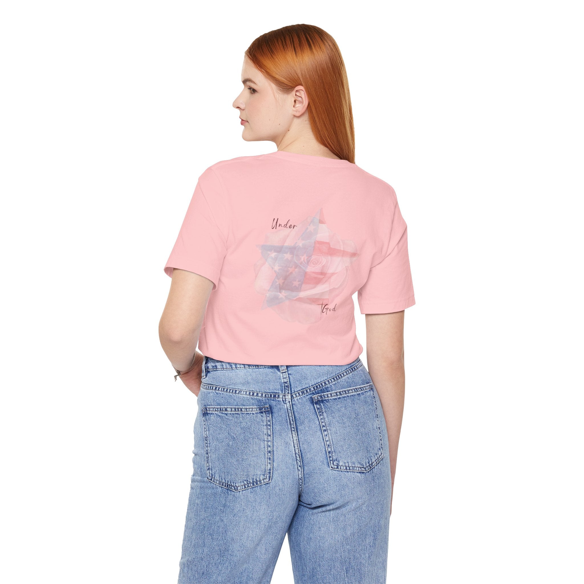 Under God | Soft Watercolor Star & Rose Women's Relaxed Tee