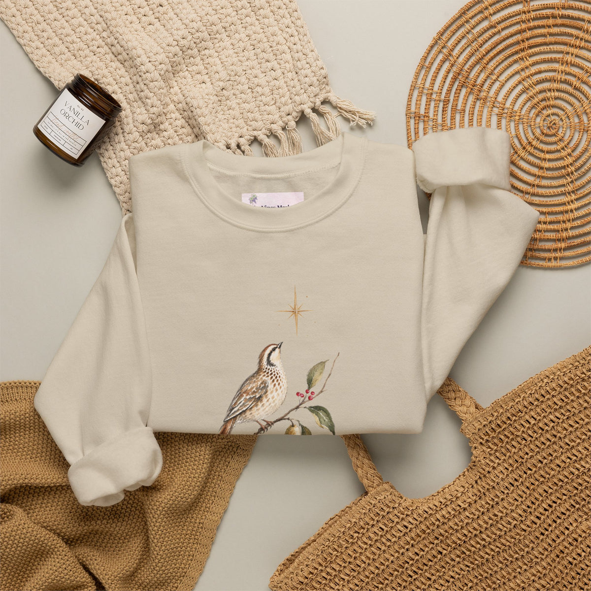 And a Partridge in a Pear Tree | Women's Christmas Crewneck Sweatshirt