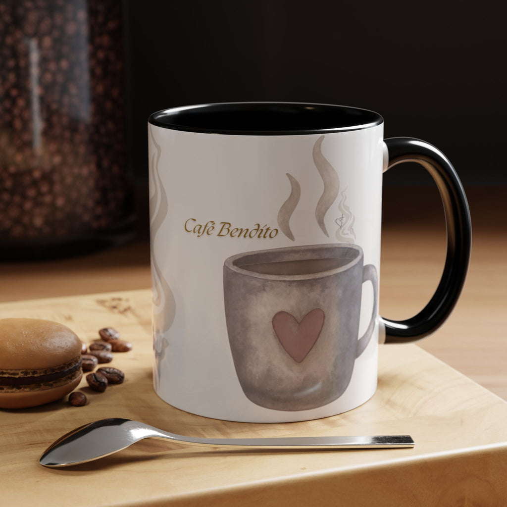 Café Bendito | Spanish Blessed Coffee Mug –Morning Grace in Every Sip (11, 15oz)