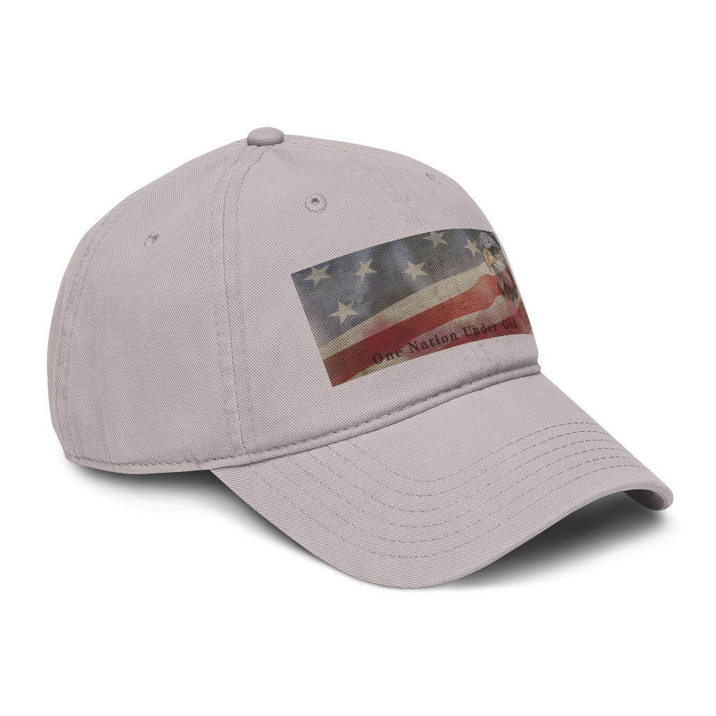 One Nation Under God | Guy's Eagle & Flag Baseball Cap: Garment Washed