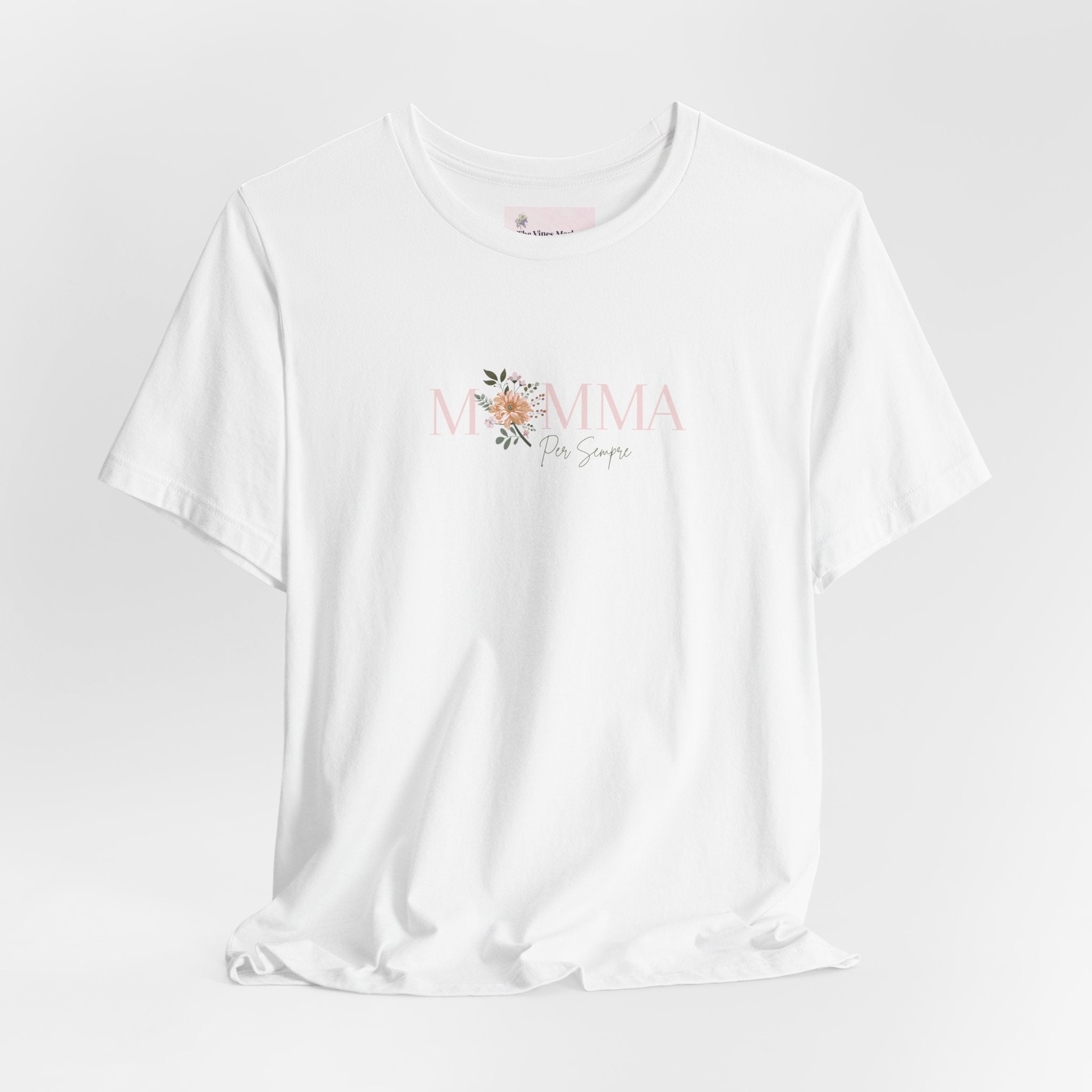 Mamma Per Sempre | Italian "Mom Forever" T-Shirt – Adult Female Floral Mother's Day Gift