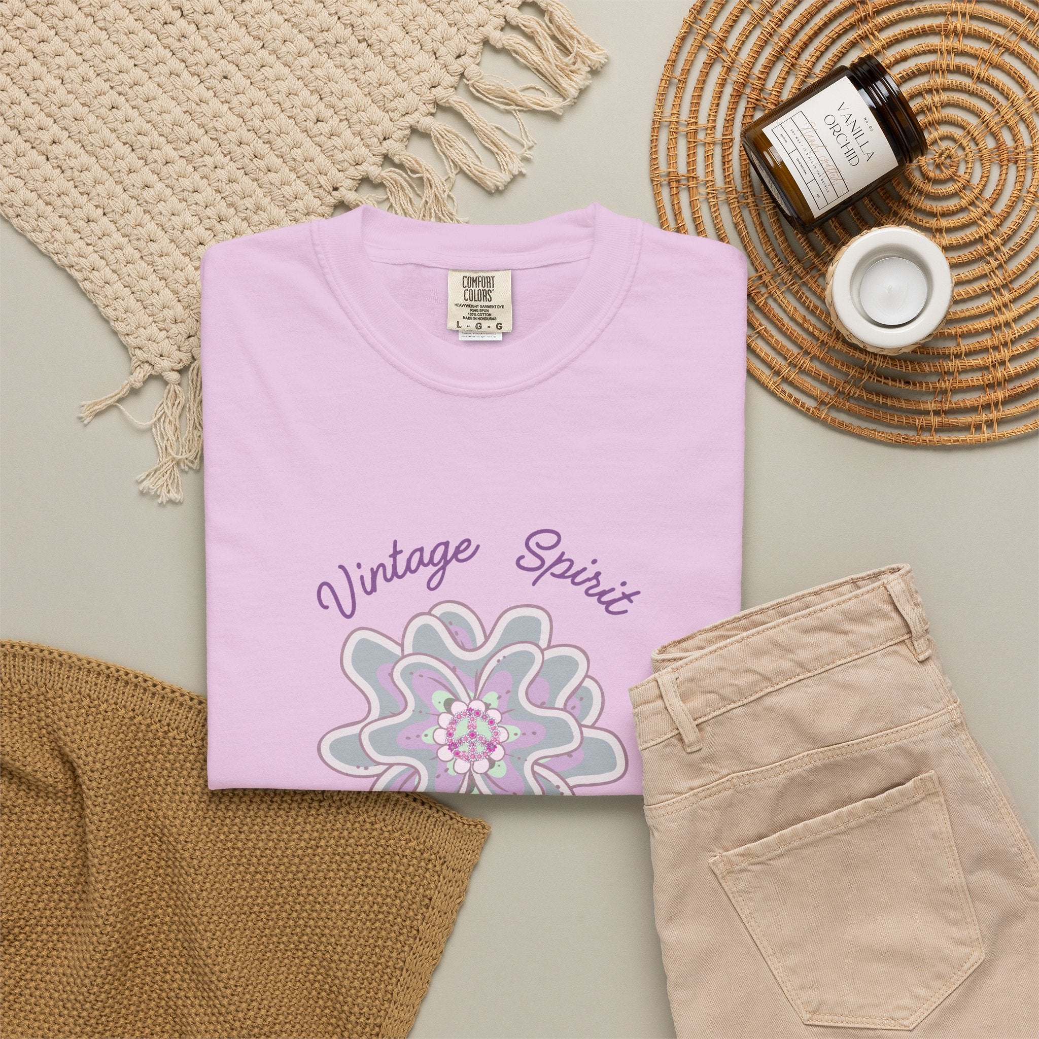 Peace and Love Vintage Spirit Floral T-Shirt -- For Her