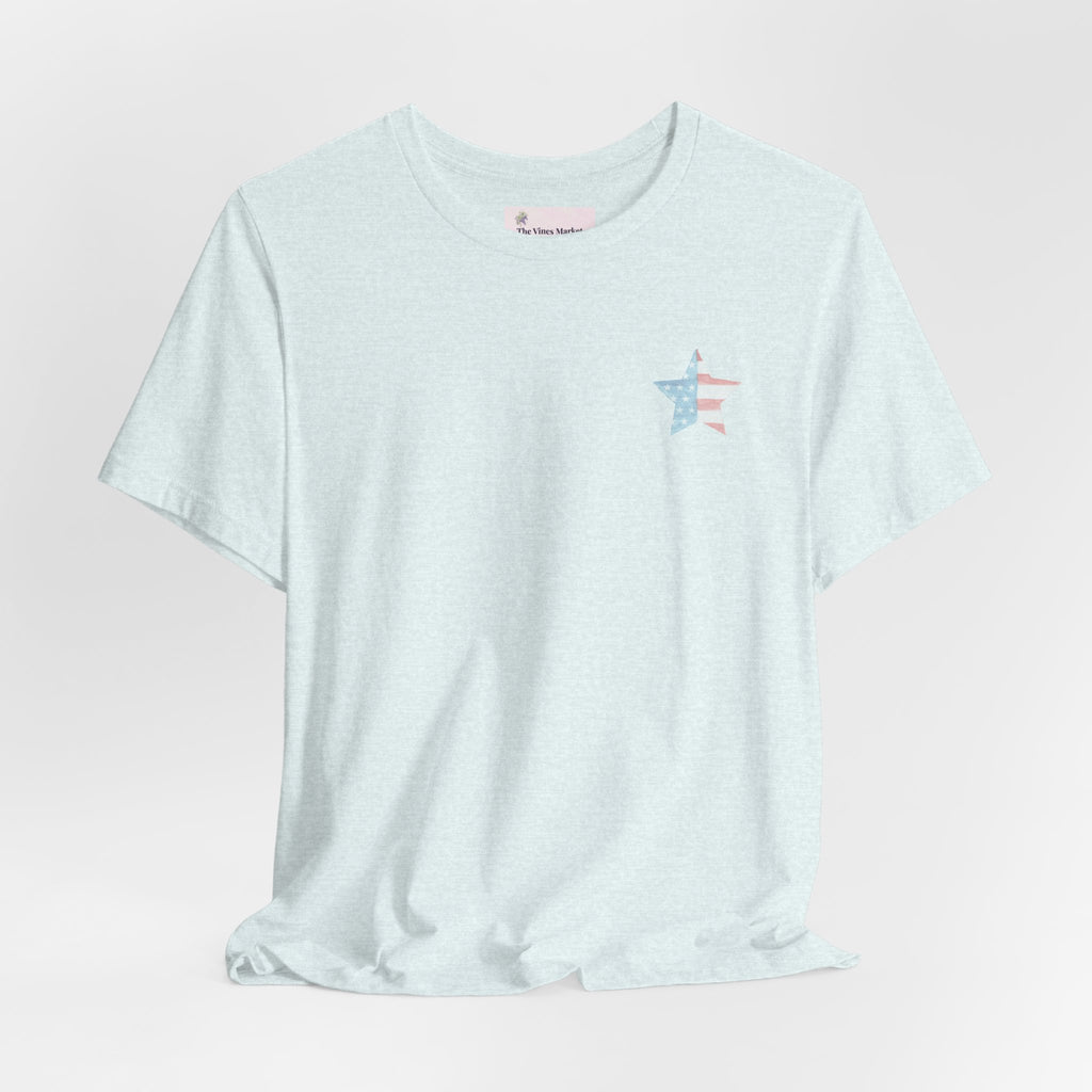 Under God | Soft Watercolor Star & Rose Women's Relaxed Tee