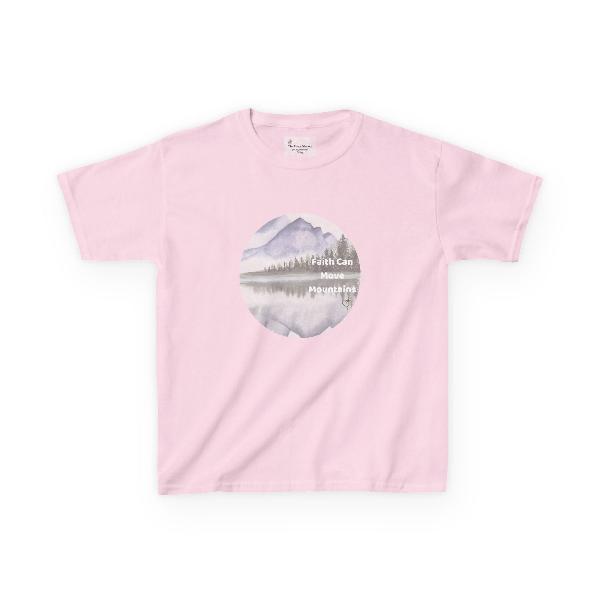 Faith Can Move Mountains:  Unisex US cotton Kids Tee