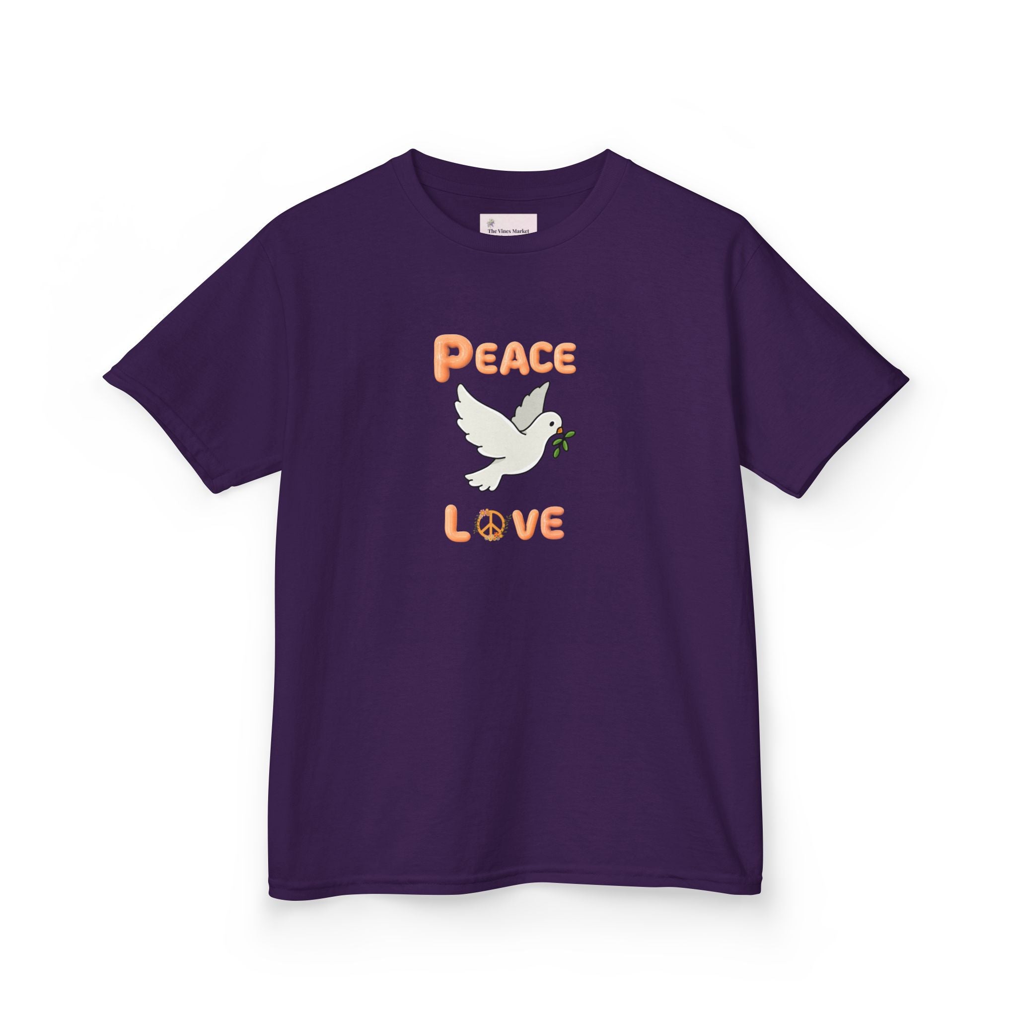 Kids Unisex Tee:  Peace and Love