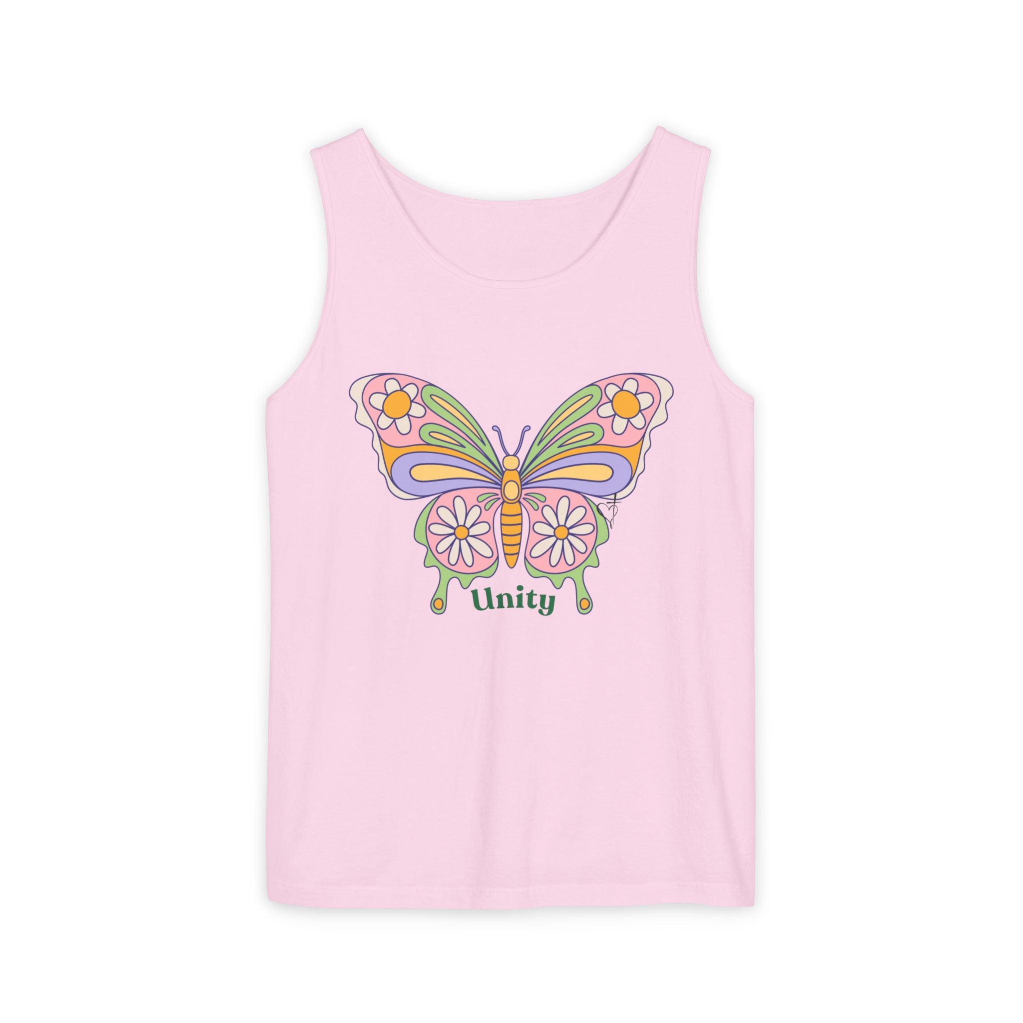 Soft Garment-Dyed Tank Top for Her:  Unity Heals