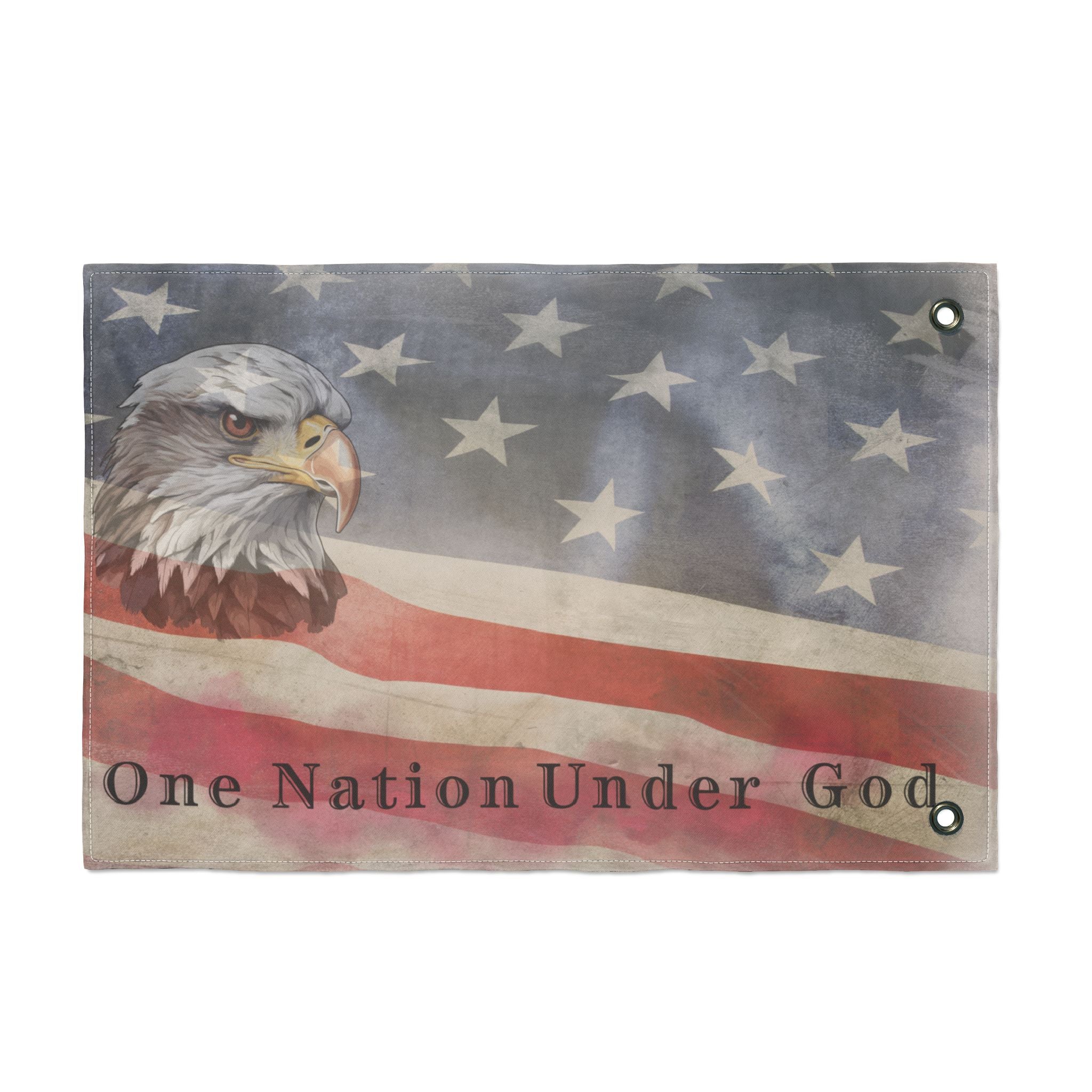 One Nation Under God - Patriotic Eagle Flag