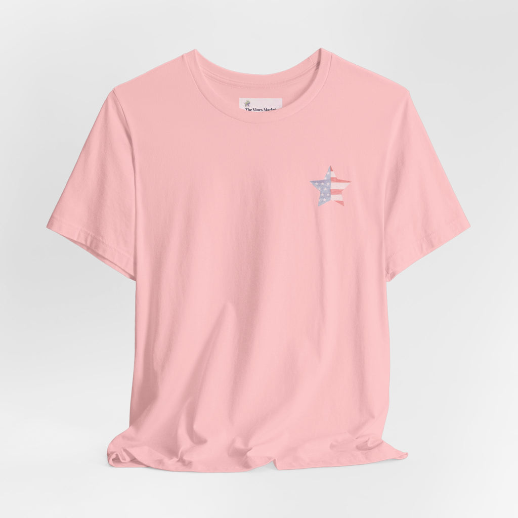 Under God | Soft Watercolor Star & Rose Women's Relaxed Tee
