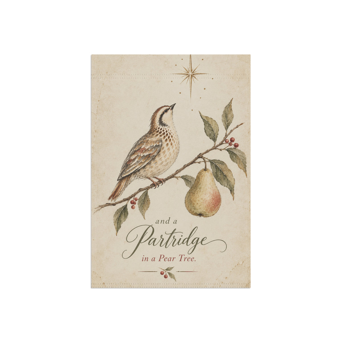 And a Partridge in a Pear Tree | Christmas Garden Flag