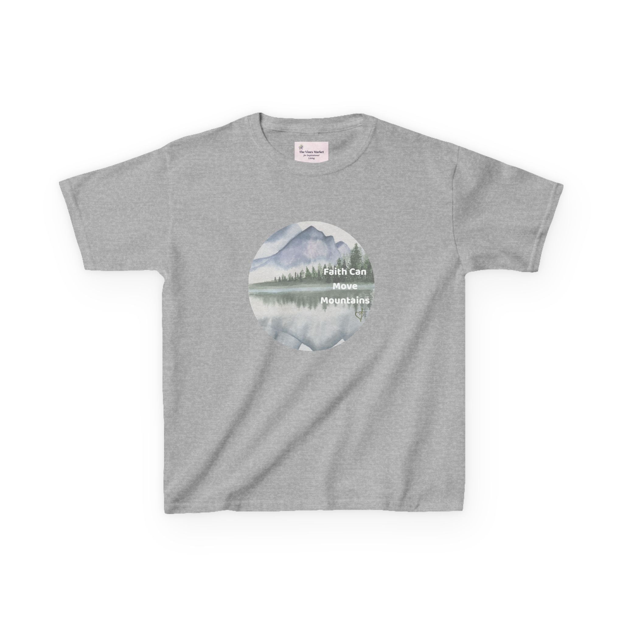 Faith Can Move Mountains:  Unisex US cotton Kids Tee