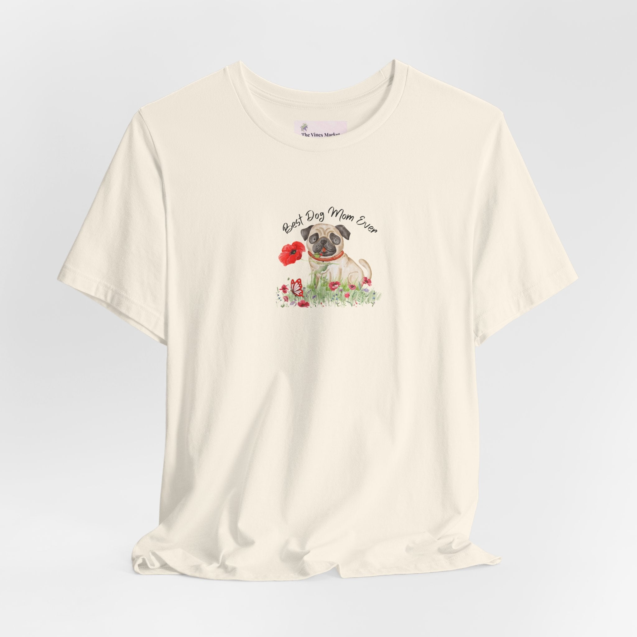 Best Dog Mom Ever Pug T-Shirt – Cute Dog Lover Gift Adult Female
