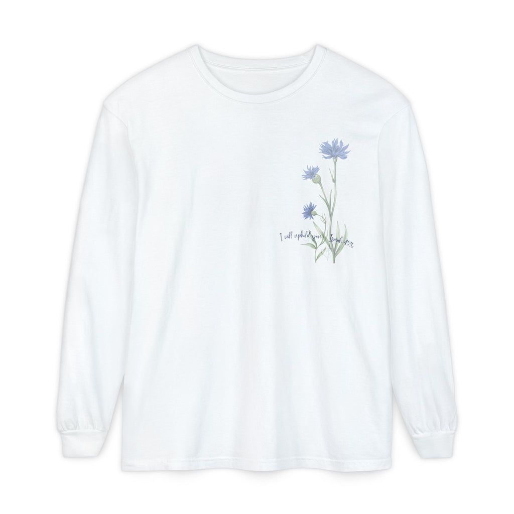 Fear Not – I Will Uphold You:  Isaiah 41:10 Women's Long Sleeve Faith Tee