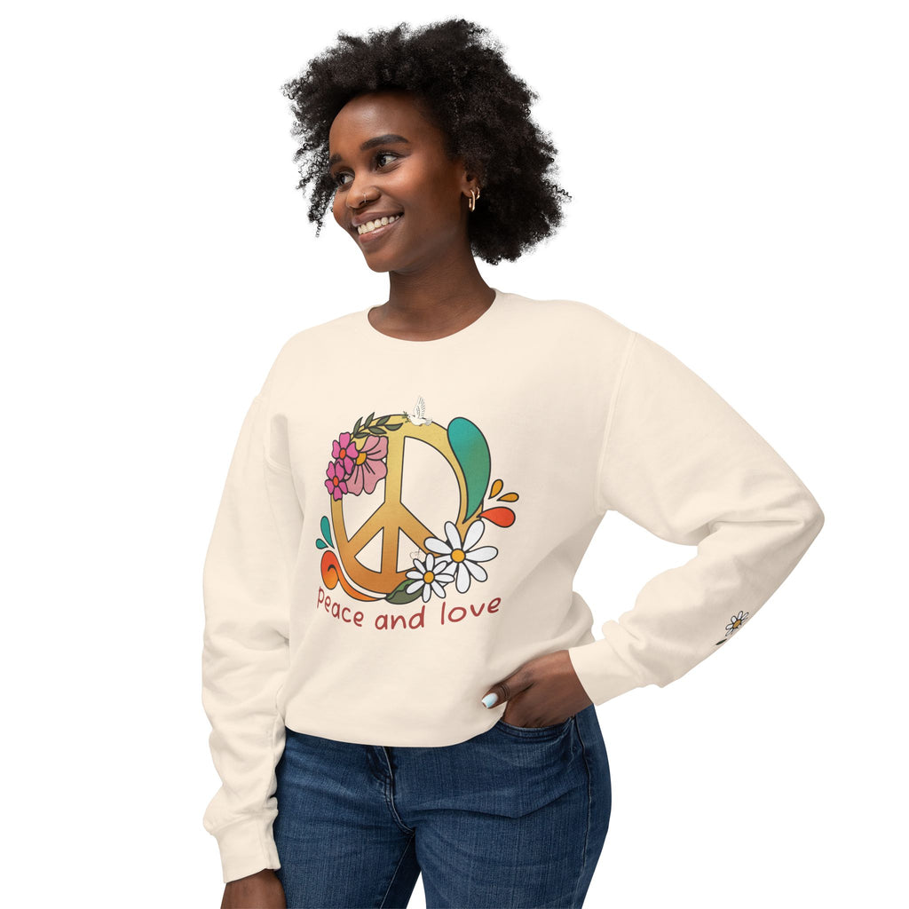 Peace & Love 'My Peace I Give You' 70s Retro Crewneck Sweatshirt