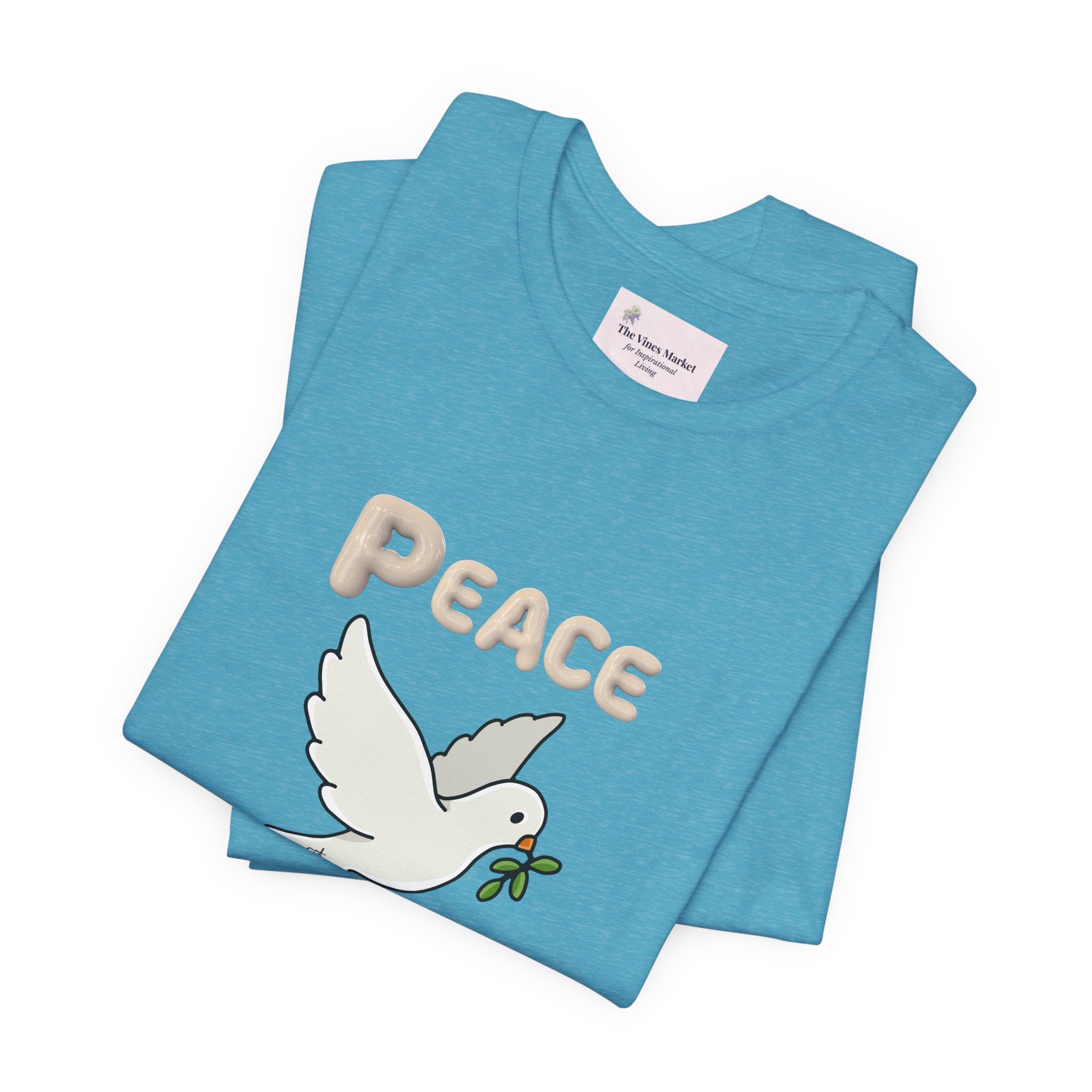 Adult Female Relaxed Comfort Tee:  Peace and Love