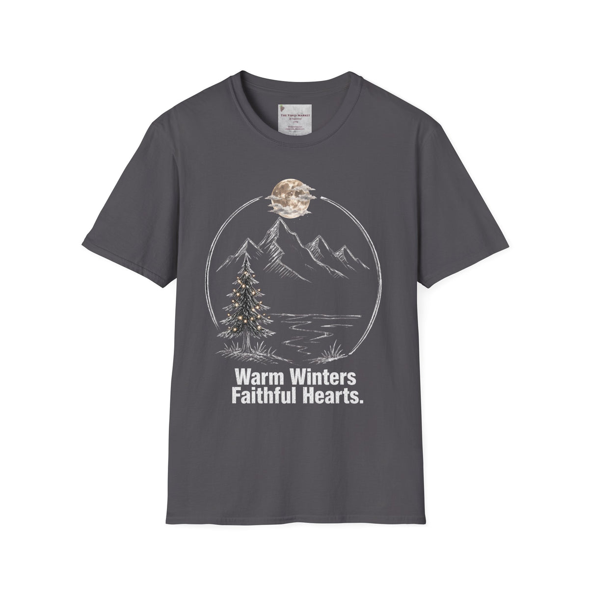 Warm Winters, Faithful Hearts Men's Christmas T-Shirt