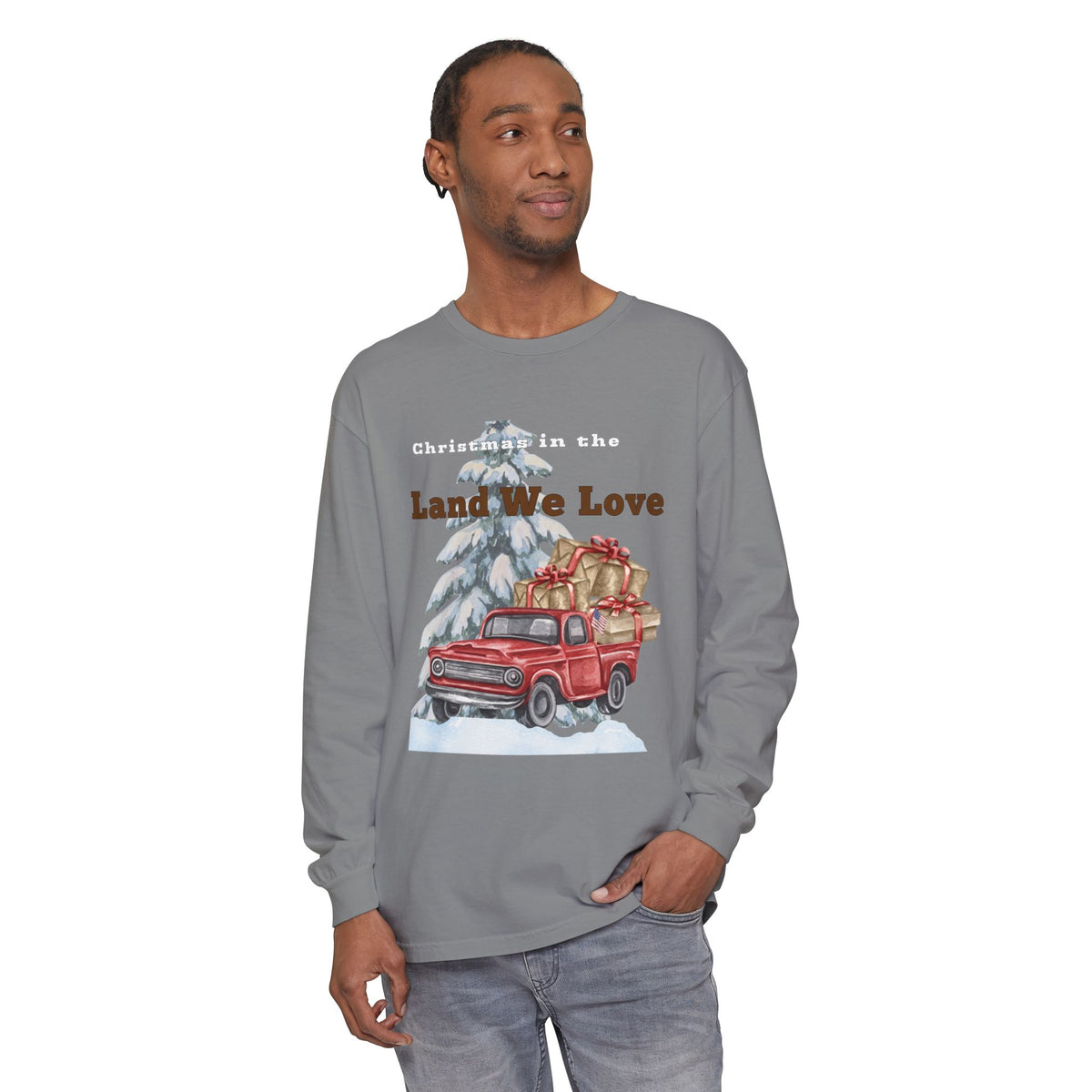 Christmas in the Land We Love Men's Long Sleeve Tee