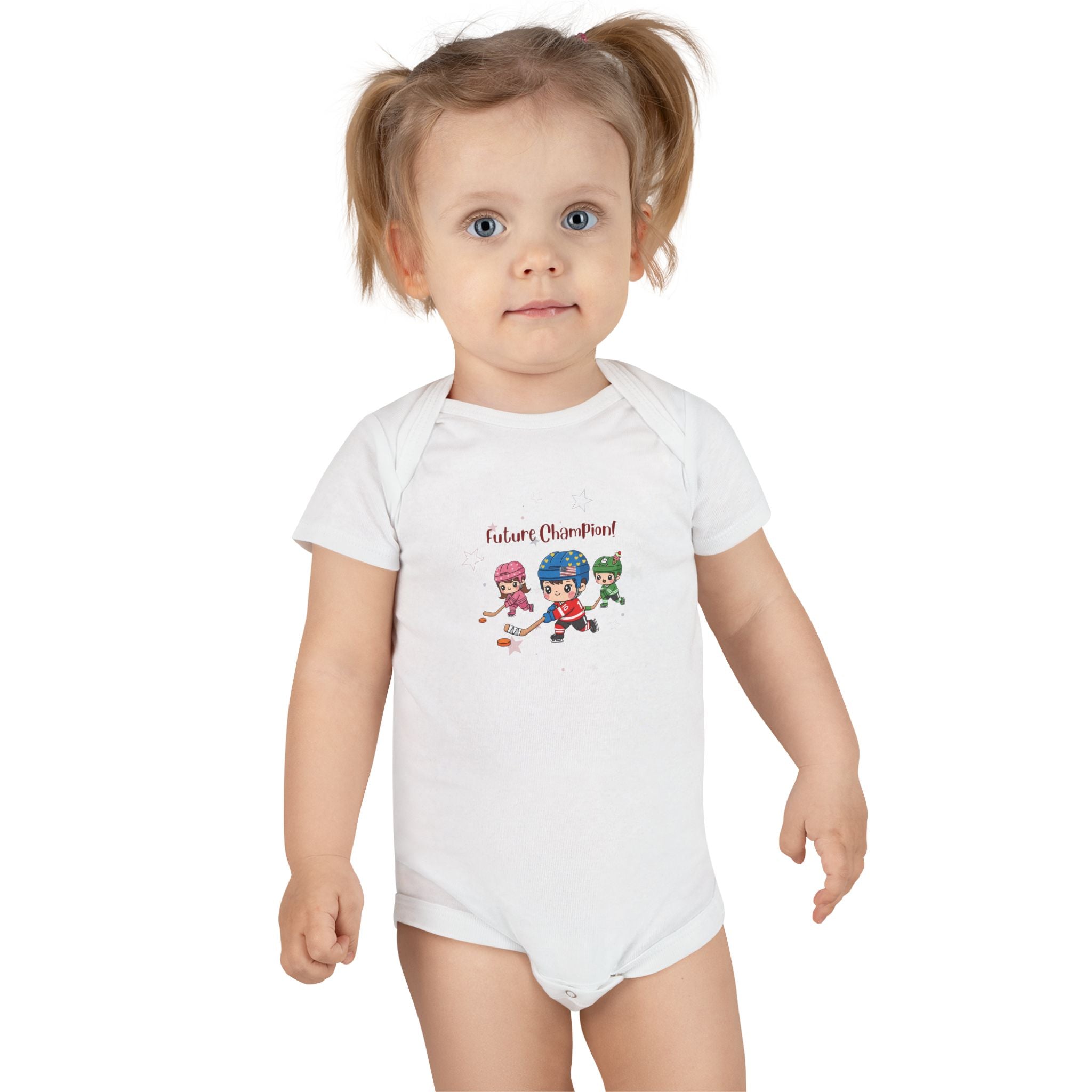 Future Champions Baby Onesie – Hockey Stars & Dreams – Unisex Baby Bodysuit