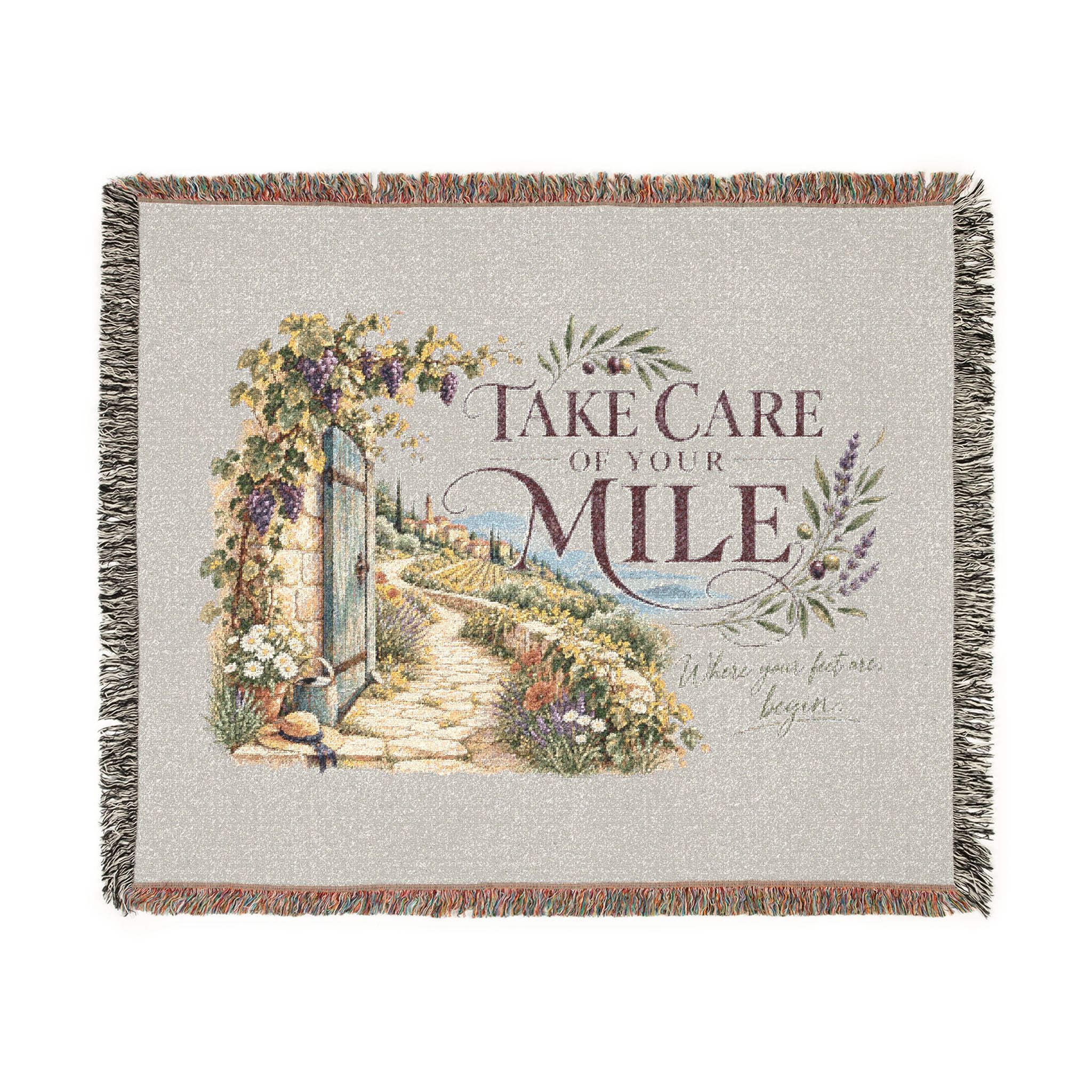 The Vineyard Covenant: Sarah’s Song — Woven Throw Blanket