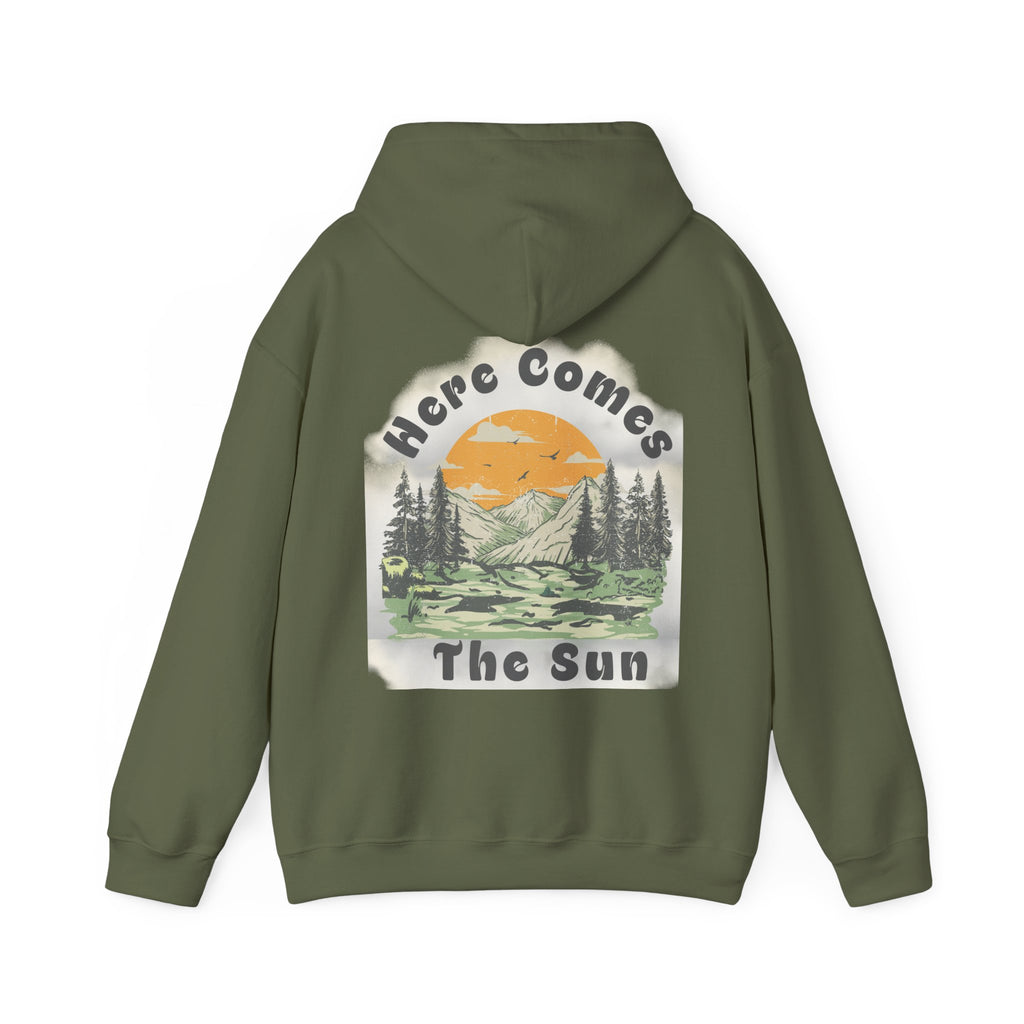 Here Comes The Sun — Unisex Retro Nature Graphic Hoodie