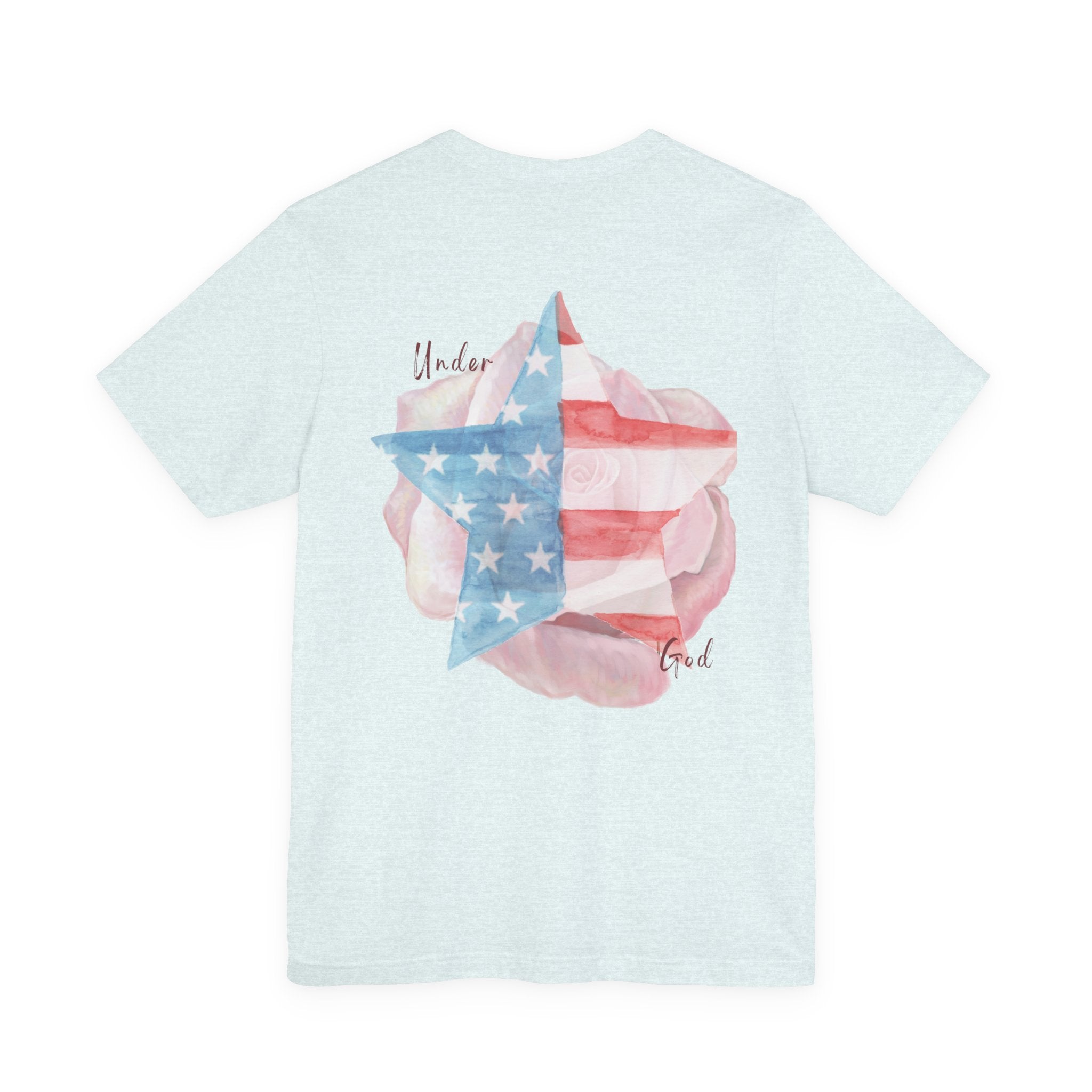Under God | Soft Watercolor Star & Rose Women's Relaxed Tee