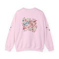 Under God | Watercolor Flag & Roses Women's Crewneck Sweatshirt
