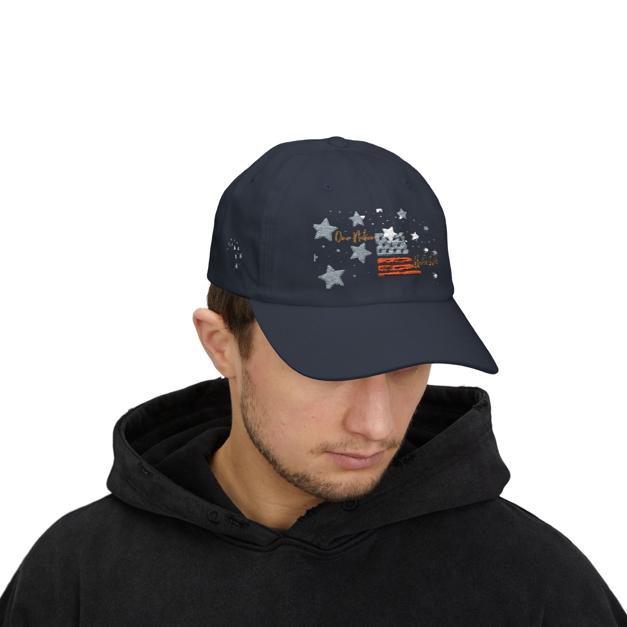 One Nation Under God | Embroidered Stars & Flag Dad Cap