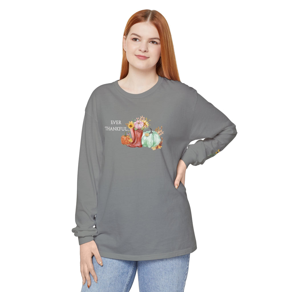 Ever Thankful: Women's Thanksgiving Long Sleeve Tee