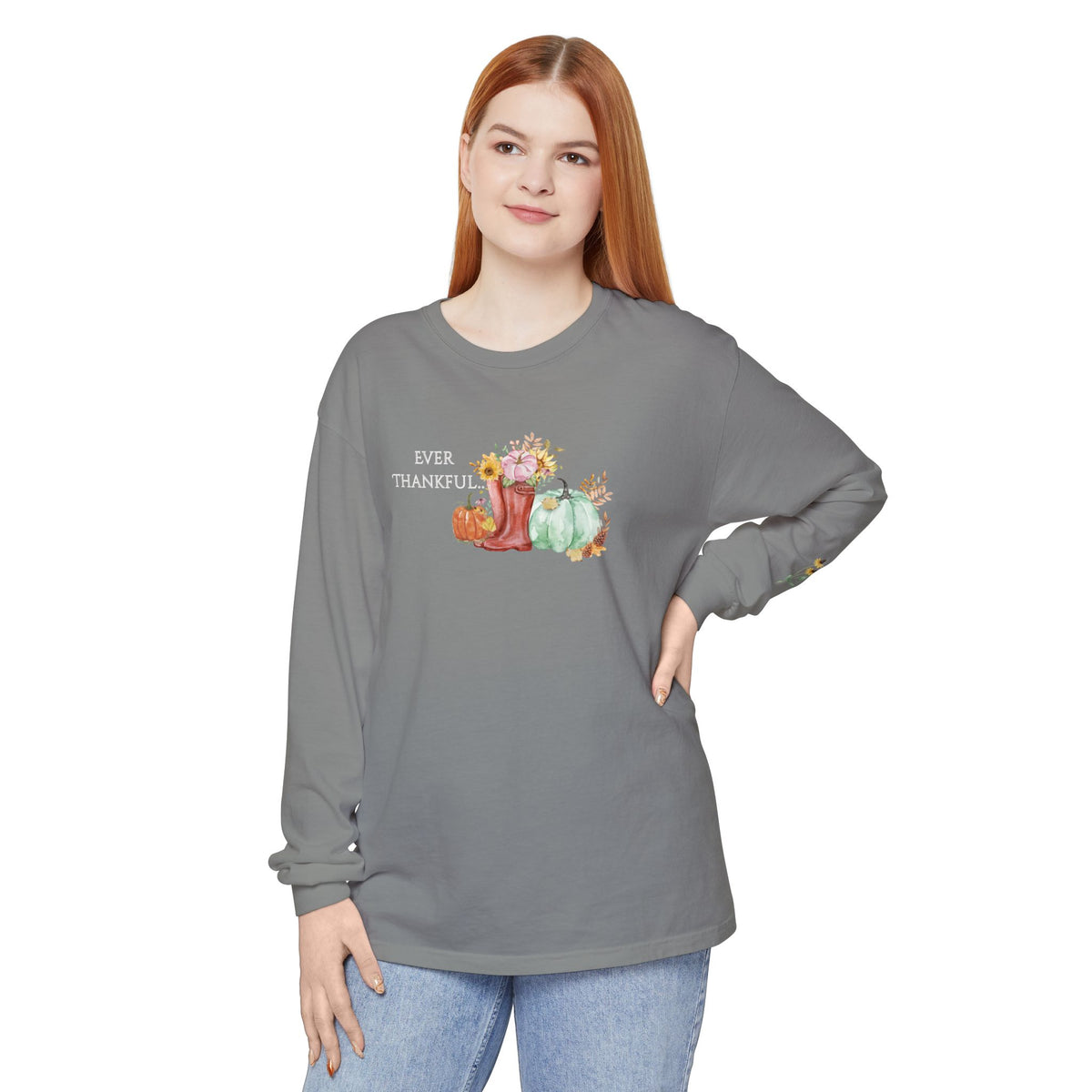 Ever Thankful: Women's Thanksgiving Long Sleeve Tee