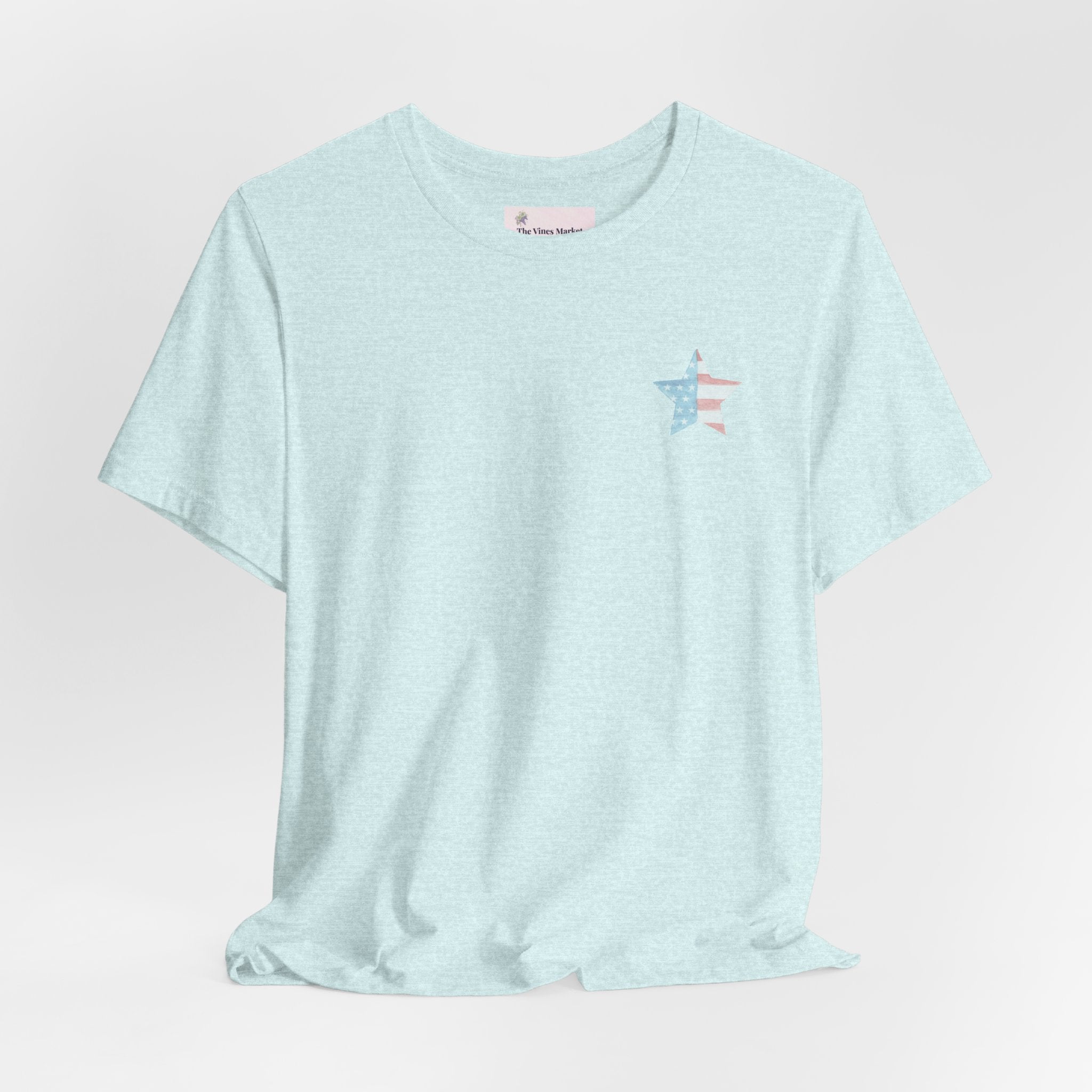 Under God | Soft Watercolor Star & Rose Women's Relaxed Tee