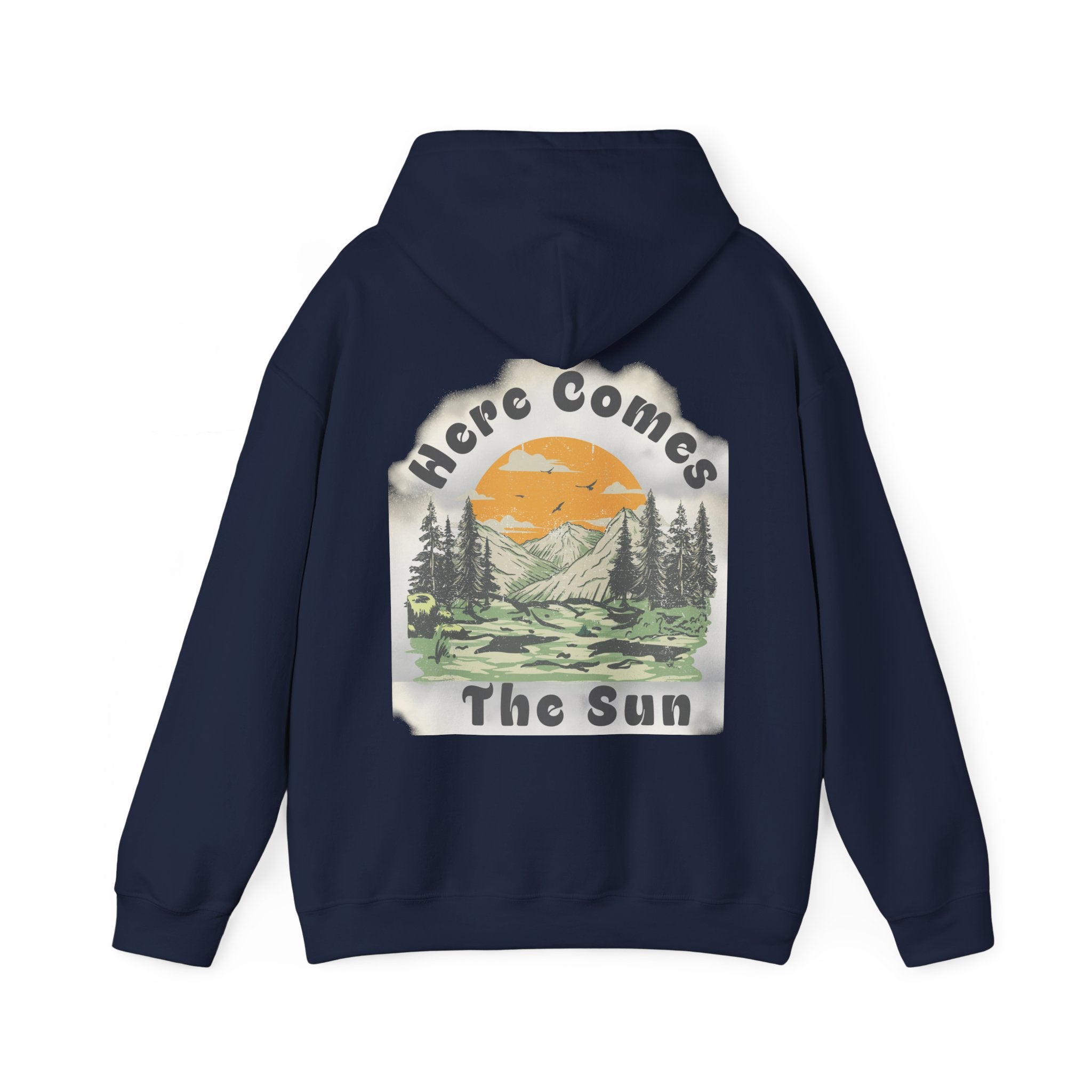 Here Comes The Sun — Unisex Retro Nature Graphic Hoodie