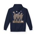 One Nation Under God | Patriotic Soldiers Zipped Hoodie: Men's Midweight Softstyle Fleece Hoodie