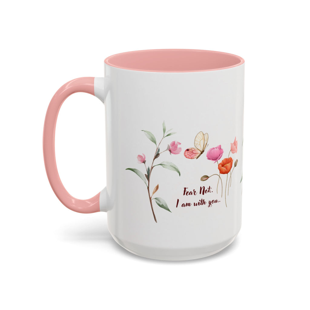 "Fear Not I am With You" Poppies Coffee Mug - Morning Grace in Every Sip (11, 15oz)