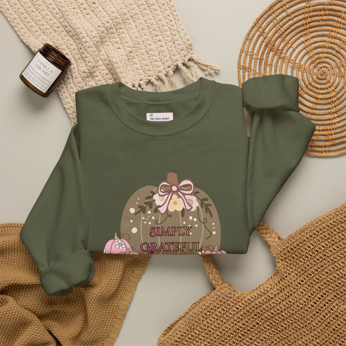 Simply Grateful:  Women's Thanksgiving™ Crewneck Sweatshirt