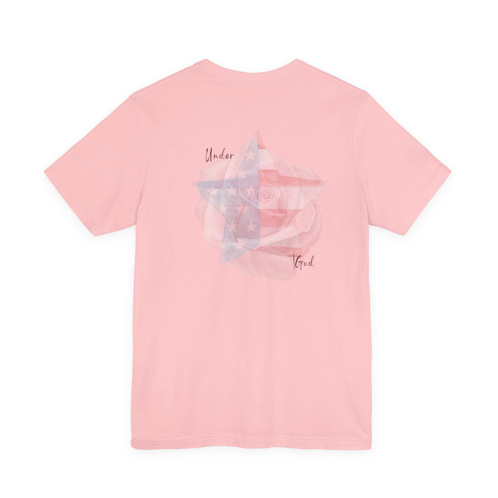 Under God | Soft Watercolor Star & Rose Women's Relaxed Tee