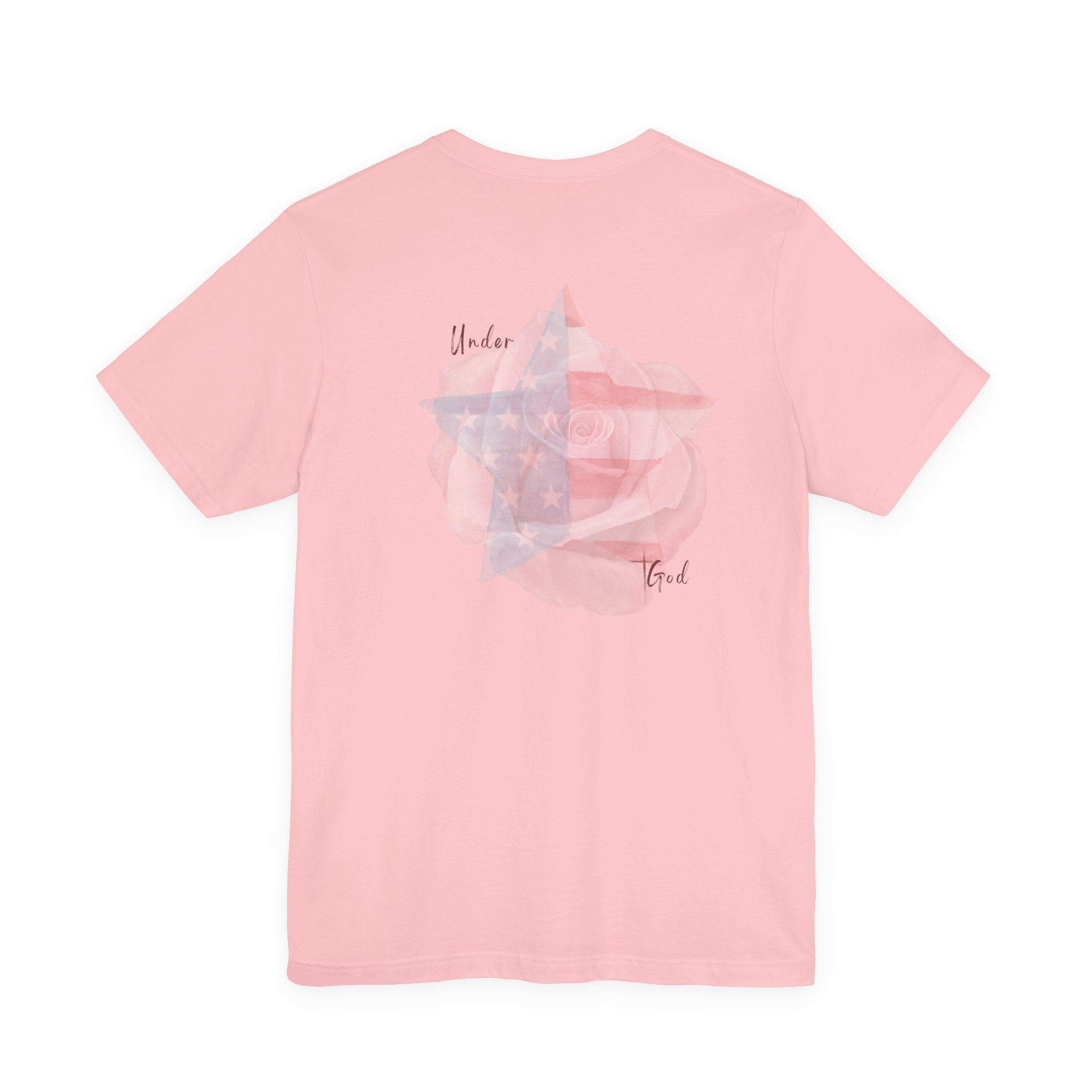 Under God | Soft Watercolor Star & Rose Women's Relaxed Tee