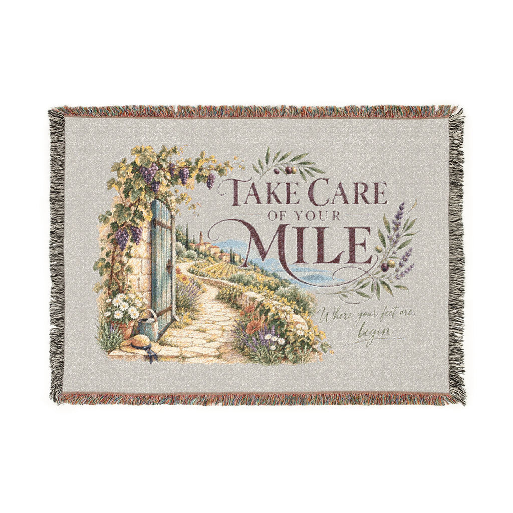 The Vineyard Covenant: Sarah’s Song — Woven Throw Blanket