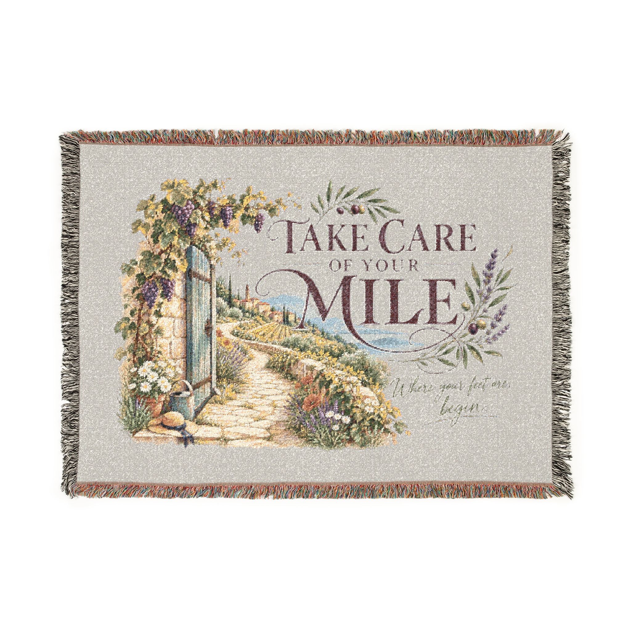 The Vineyard Covenant: Sarah’s Song — Woven Throw Blanket
