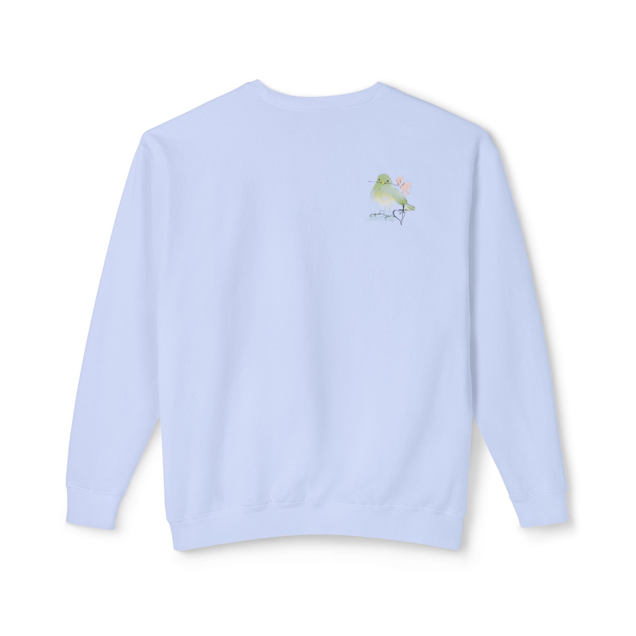 Female Adult Lightweight Crewneck Sweatshirt: Mom… Forever – Nurturing Floral