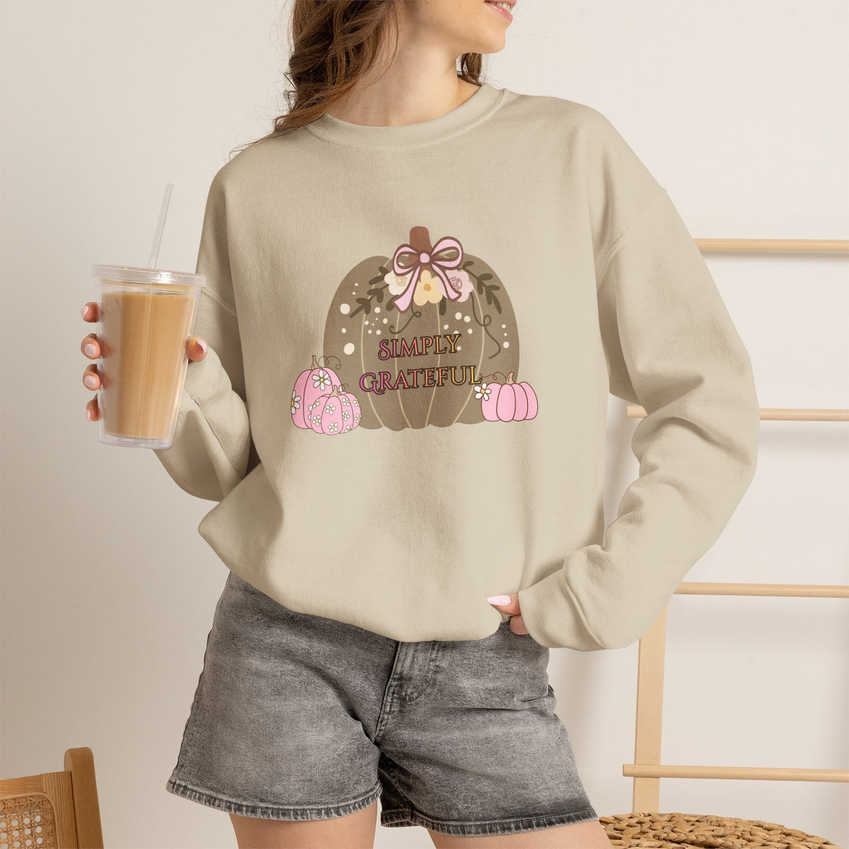 Simply Grateful:  Women's Thanksgiving™ Crewneck Sweatshirt
