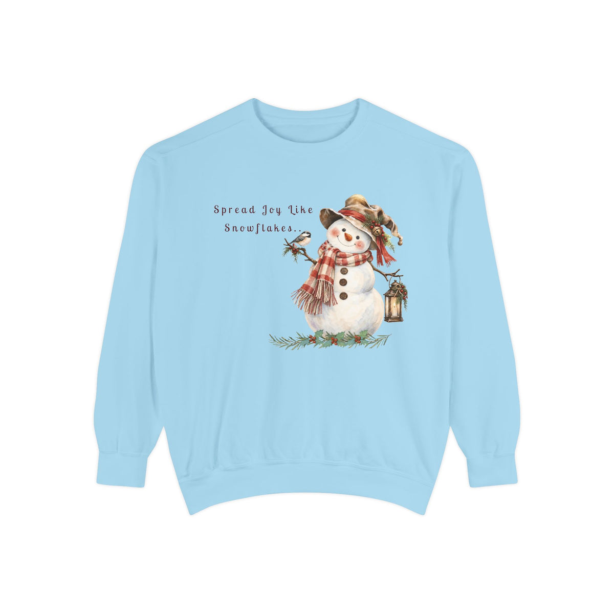 Spread Joy Like Snowflakes | Comfort Colors Snowman Sweatshirt