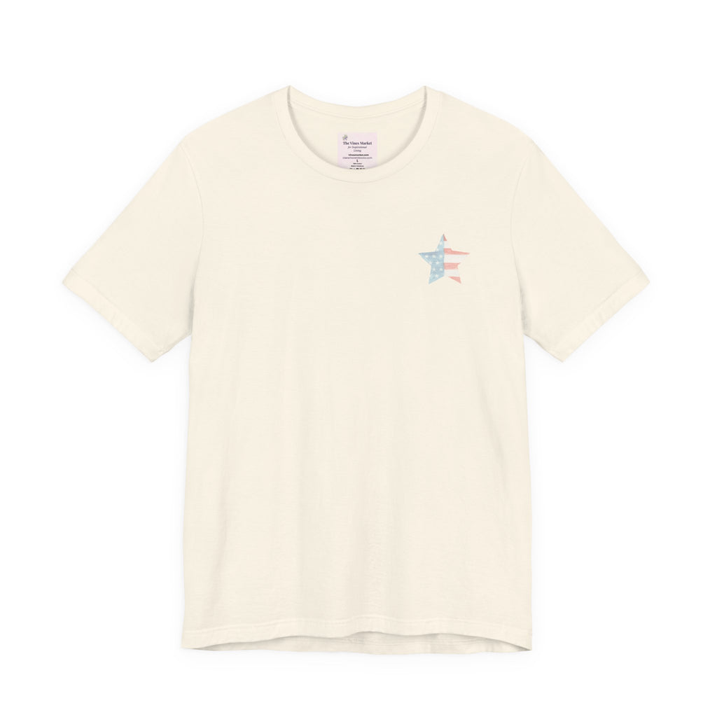 Under God | Soft Watercolor Star & Rose Women's Relaxed Tee