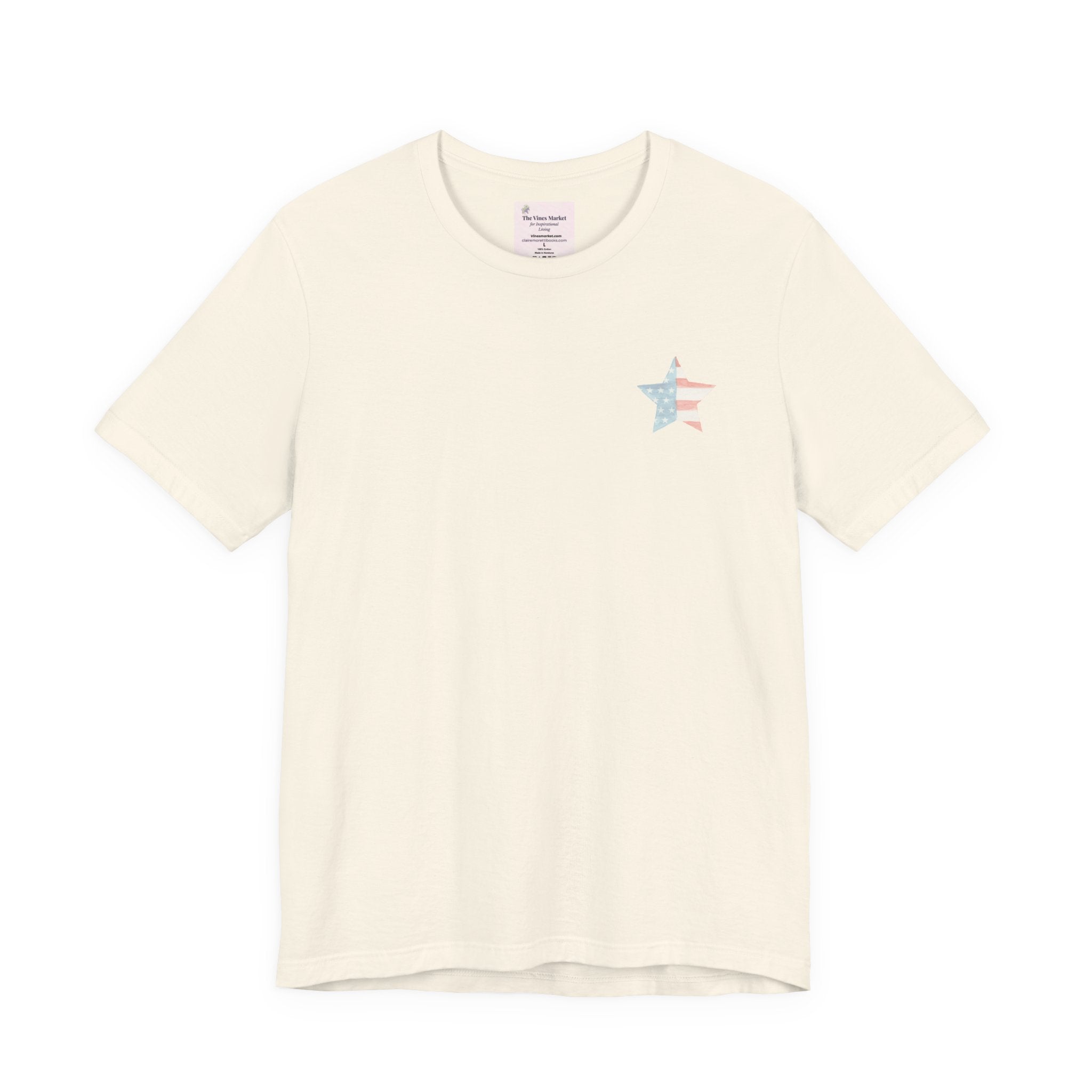Under God | Soft Watercolor Star & Rose Women's Relaxed Tee