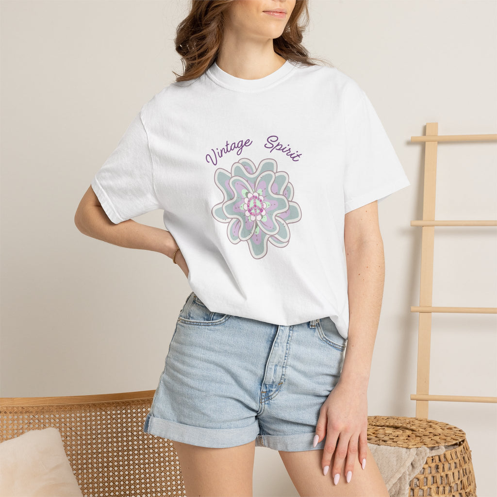 Peace and Love Vintage Spirit Floral T-Shirt -- For Her
