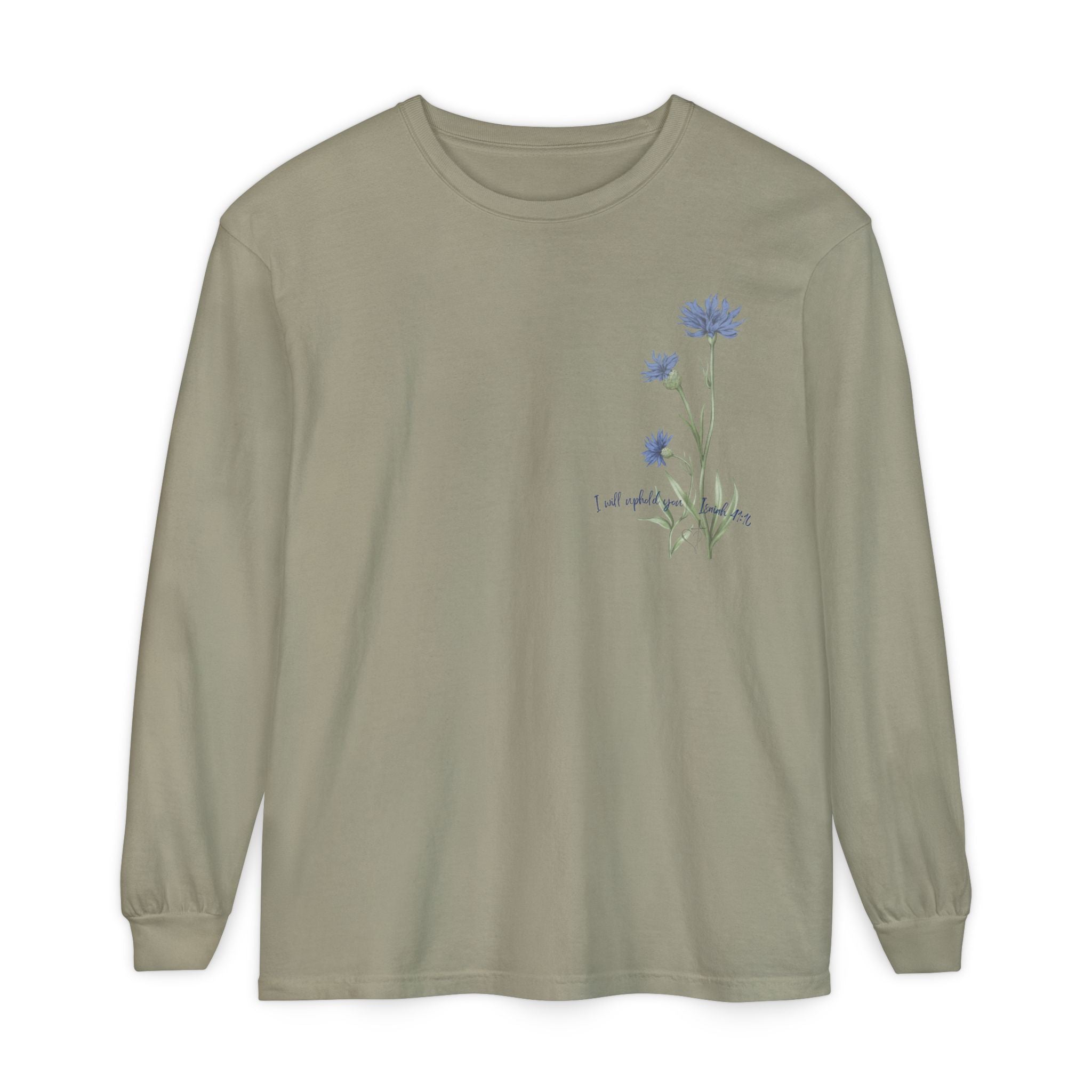 Fear Not – I Will Uphold You:  Isaiah 41:10 Women's Long Sleeve Faith Tee